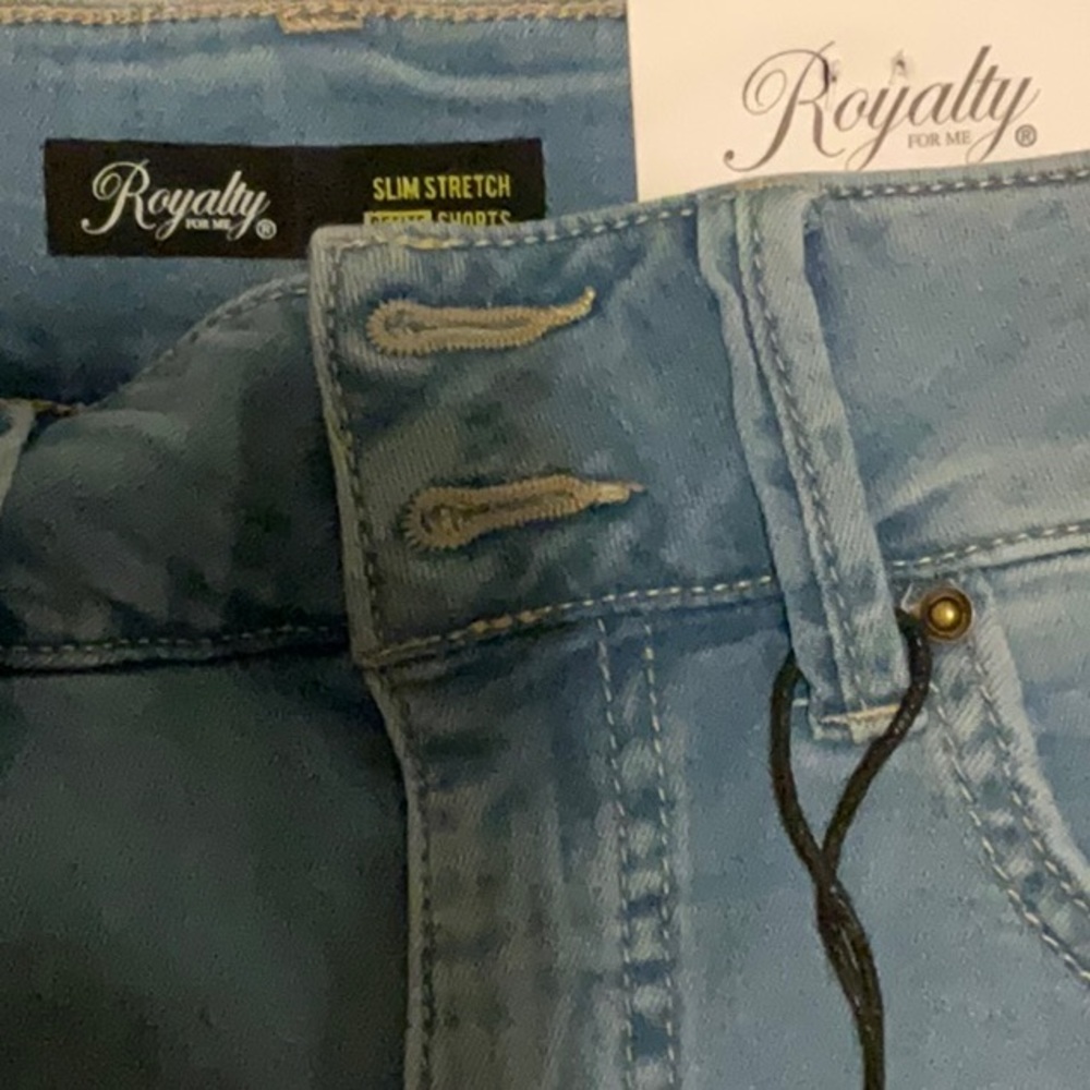 Royalty for Me brand stretch denim shorts